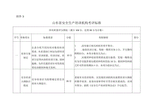 山东省安全生产培训机构考评标准.docx