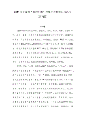 2023关于淄博“烧烤出圈”现象的考察报告与思考共两篇.docx