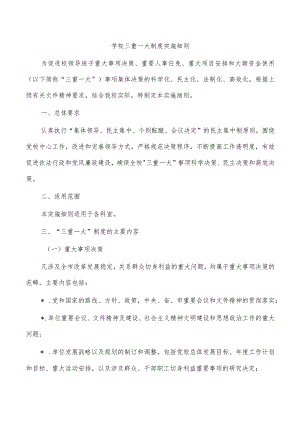 学校三重一大制度实施细则.docx