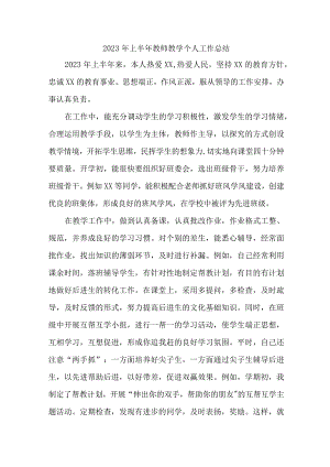 2023年城区学校上半年教师教学个人工作总结 6份.docx