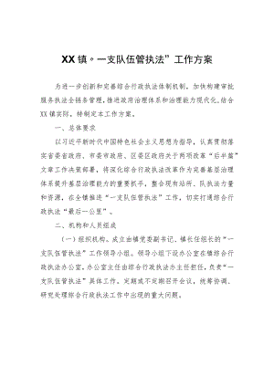 XX镇“一支队伍管执法”工作方案.docx