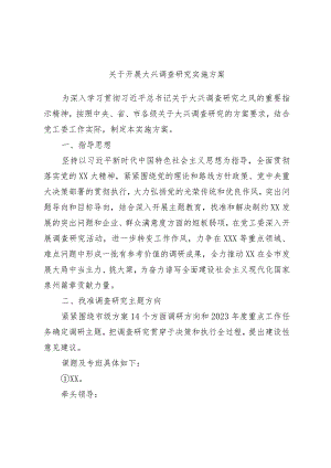 关于开展大兴调查研究实施方案.docx