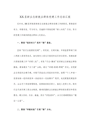 XX县新业态新就业群体党建工作总结汇报.docx
