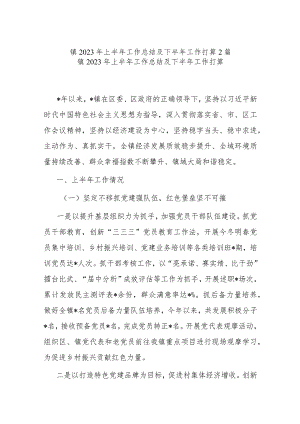 镇2023年上半年工作总结及下半年工作打算2篇.docx