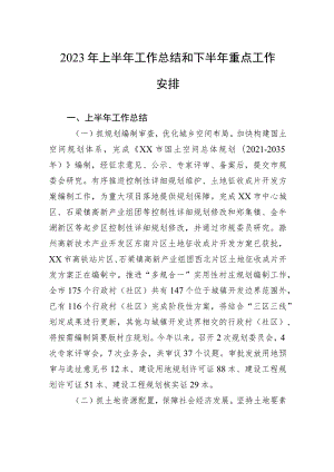2023年上半年工作总结和下半年重点工作安排（20230629）.docx