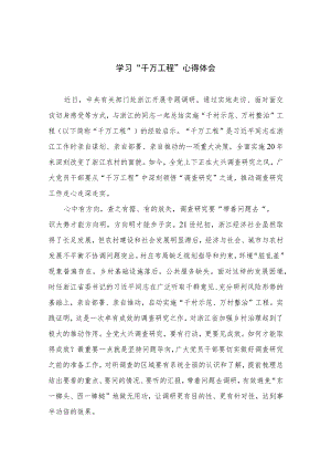 2023学习“千万工程”心得体会范文最新精选版【12篇】.docx