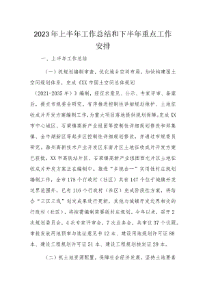 2023年上半年工作总结和下半年重点工作安排.docx