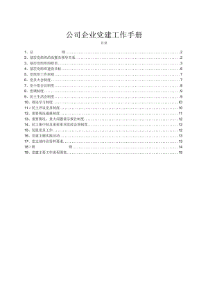 公司企业党建工作手册.docx
