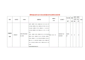 黄梅县政府定价的经营服务性收费目录清单.docx