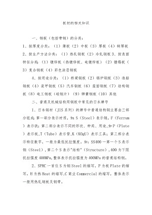 板材的相关知识.docx