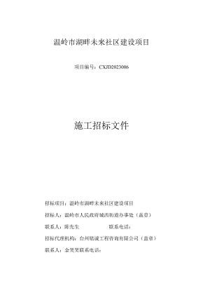 温岭市湖畔未来社区建设项目.docx