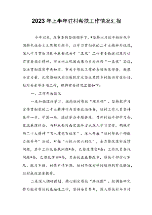 2023年上半年驻村帮扶工作情况汇报.docx
