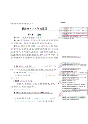 非营利性民办学校章程示范文本长沙市×××学校章程.docx