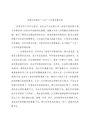 多措并举推动“三农”工作高质量发展.docx