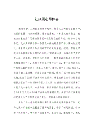 弘扬红旗渠精神主题教育活动心得体会五篇.docx