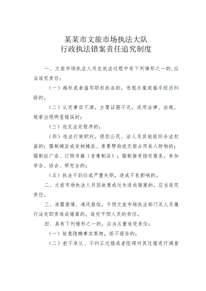 某某市文旅市场执法大队行政执法错案责任追究制度.docx
