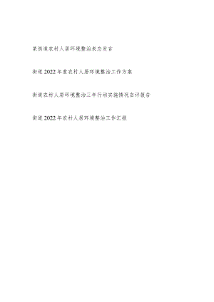 街道农村人居环境整治表态发言工作方案实施情况自评报告工作汇报.docx