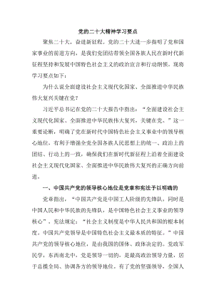 国企单位关于《党的二十大精神》学习要点 （合计4份）.docx