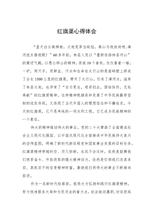 2023年红旗渠精神心得体会七篇.docx