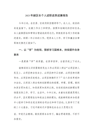 2023年副区长个人述职述责述廉报告范文参考.docx