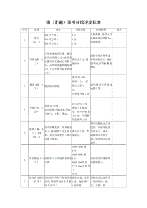 镇街道图书分馆评定标准.docx