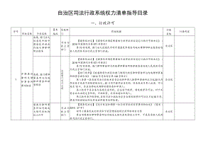 自治区司法行政系统权力清单指导目录.docx