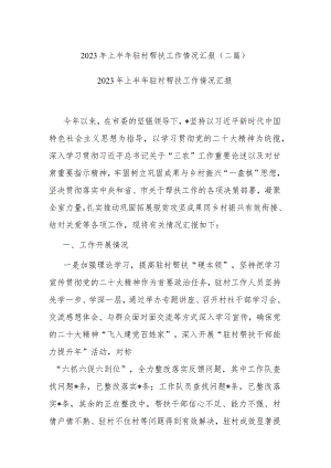 2023年上半年驻村帮扶工作情况汇报(二篇).docx