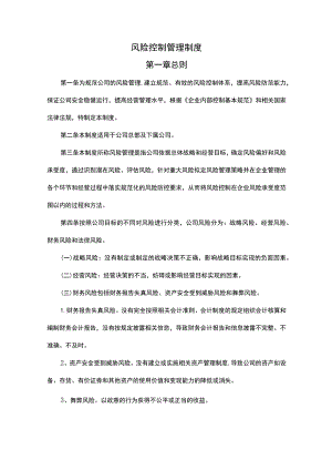 风险控制管理制度.docx