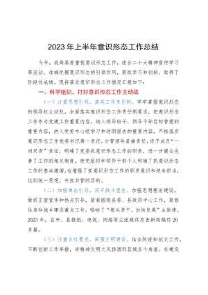 县住建局上半年意识形态工作总结.docx