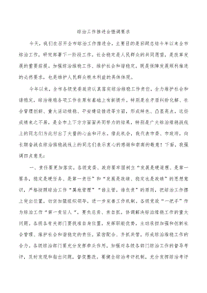 综治工作推进会强调要求.docx