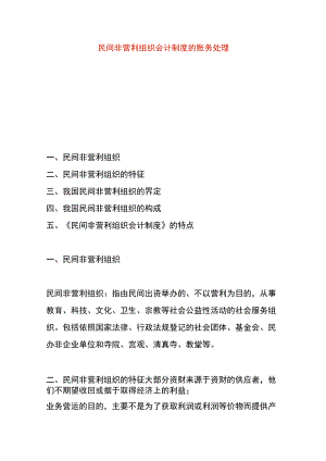 民间非营利组织会计制度的账务处理.docx