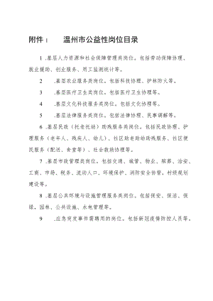 温州市公益性岗位目录.docx