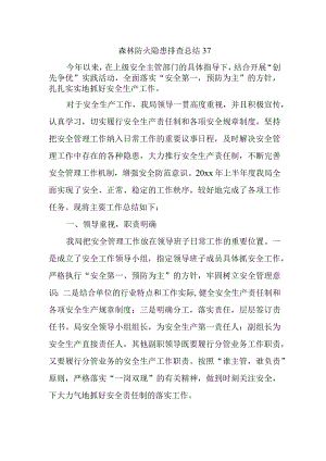 森林防火隐患排查总结37.docx