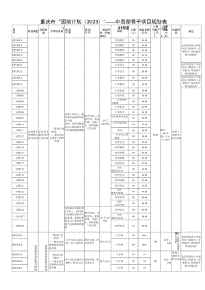 重庆市“国培计划2023”——中西部骨干项目规划表.docx