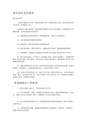 学校岗位责任清单-学校岗位职责清单.docx