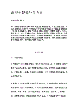 (全)混凝土裂缝处置方案.docx