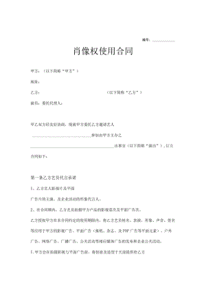 肖像权许可使用协议模板-精选5篇.docx