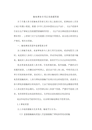 触电事故专项应急救援预案.docx