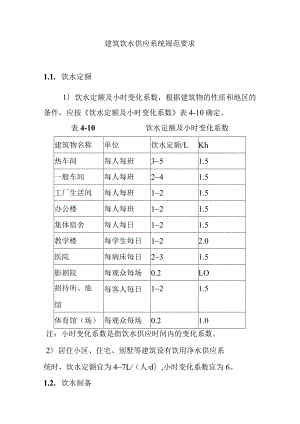 建筑饮水供应系统规范要求.docx