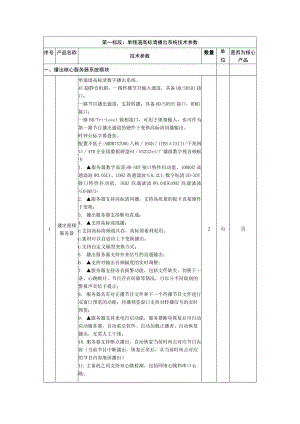 第一标段单频道高标清播出系统技术参数.docx