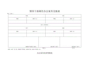 领导干部离任办公家具交接表.docx