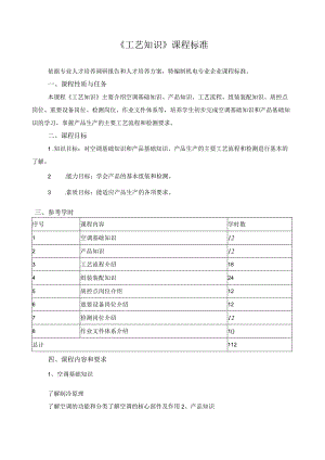 《工艺知识》课程标准.docx