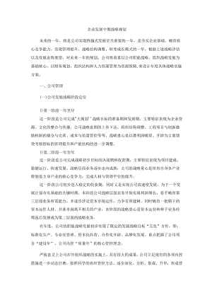 企业发展中期战略规划.docx
