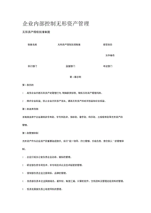 公司内部控制 无形资产管理全.docx