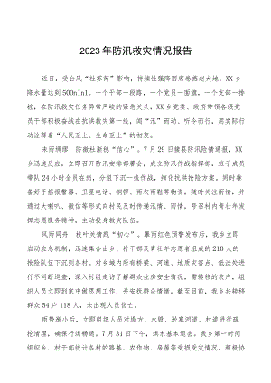 2023年防汛救灾工作应对情况报告十二篇.docx