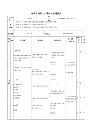 花样跳绳第8次课时跳长绳教案.docx