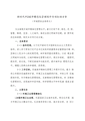 新时代中心城区精细化管理提升专项行动方案.docx