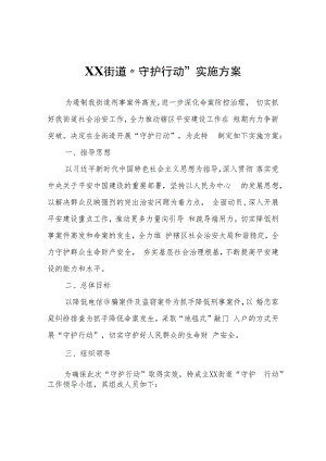 XX街道“守护行动”实施方案.docx