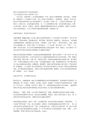 临沂公安的2022向着平安的高地进发.docx