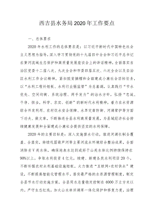 西吉县水务局2020年工作要点.docx